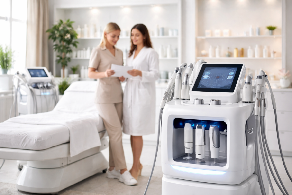 High-tech equipment in beauty clinics